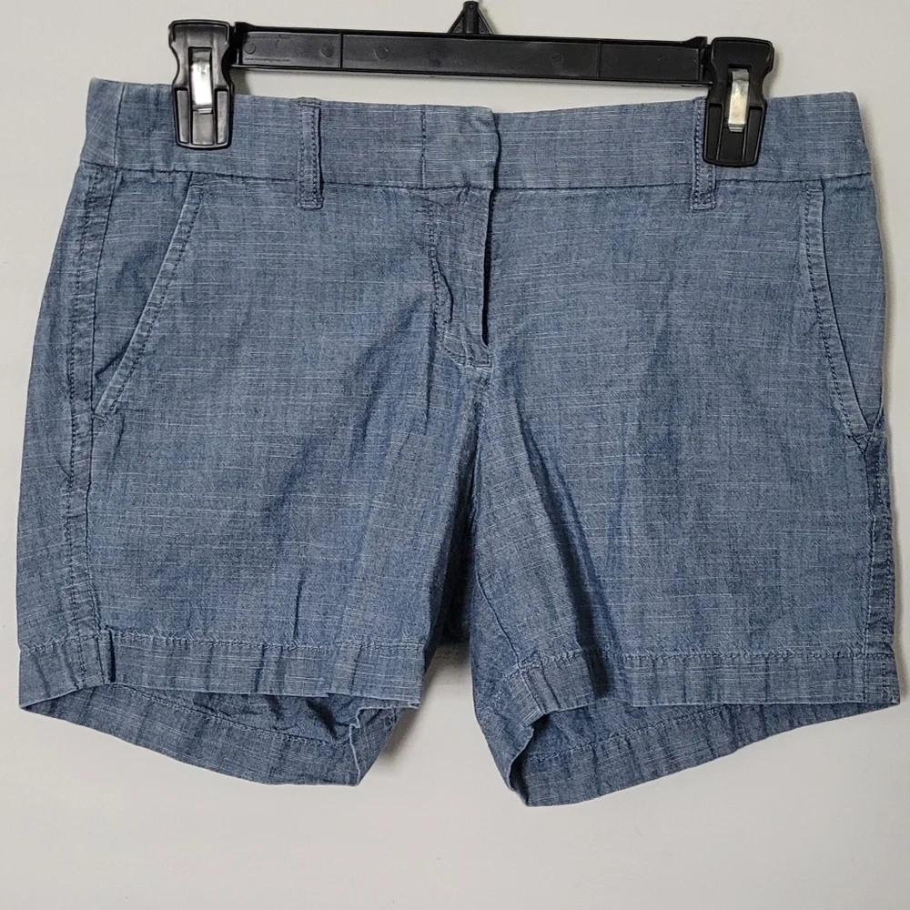J. Crew Women's Chambray Nautical Preppy 4in Inseam Shorts Size 2